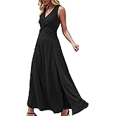 XEB Wedding Guest Dresses for Women 2025 V Neck Formal Dresses for Women Sleeveless Evening