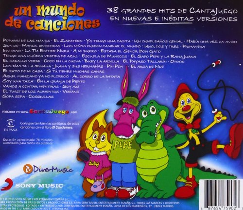 Un Mundo De Canciones Cantajuego Amazon Es Musica un mundo de canciones cantajuego