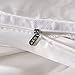 DuShow Satin Silk Duvet Cover Set Queen White Solid 3 Pieces Bedding Cover Set 1 Duvet Cover and 2 Pillowcases Soft High Thread Count Comforter Cover Set with Zipper Closure(Queen,White)