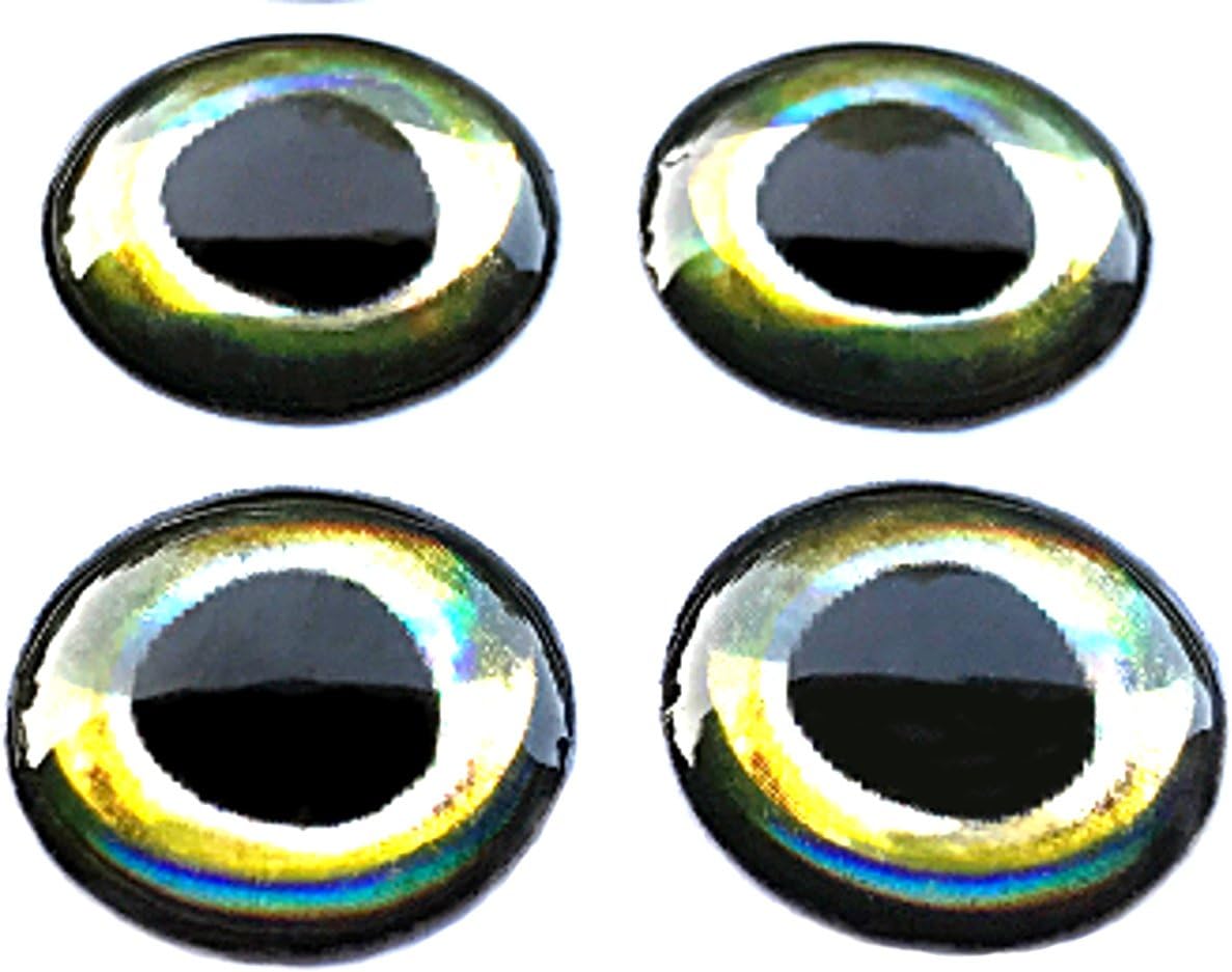 Brule 3-D Hard Epoxy Fish Eyes (3mm-28mm) 60 Pack, Handpoured, Fishing Fly Tying Streamers Lures Crafts