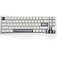 YUNZII AL71 75% Mechanical Keyboard,Full Aluminum CNC,Hot Swappable Gasket,2.4GHz Wireless BT5.0/USB-C Wired,NKRO Programmable RGB Backlight Creamy Typing for Win/MacSilver,Crystal White Switch