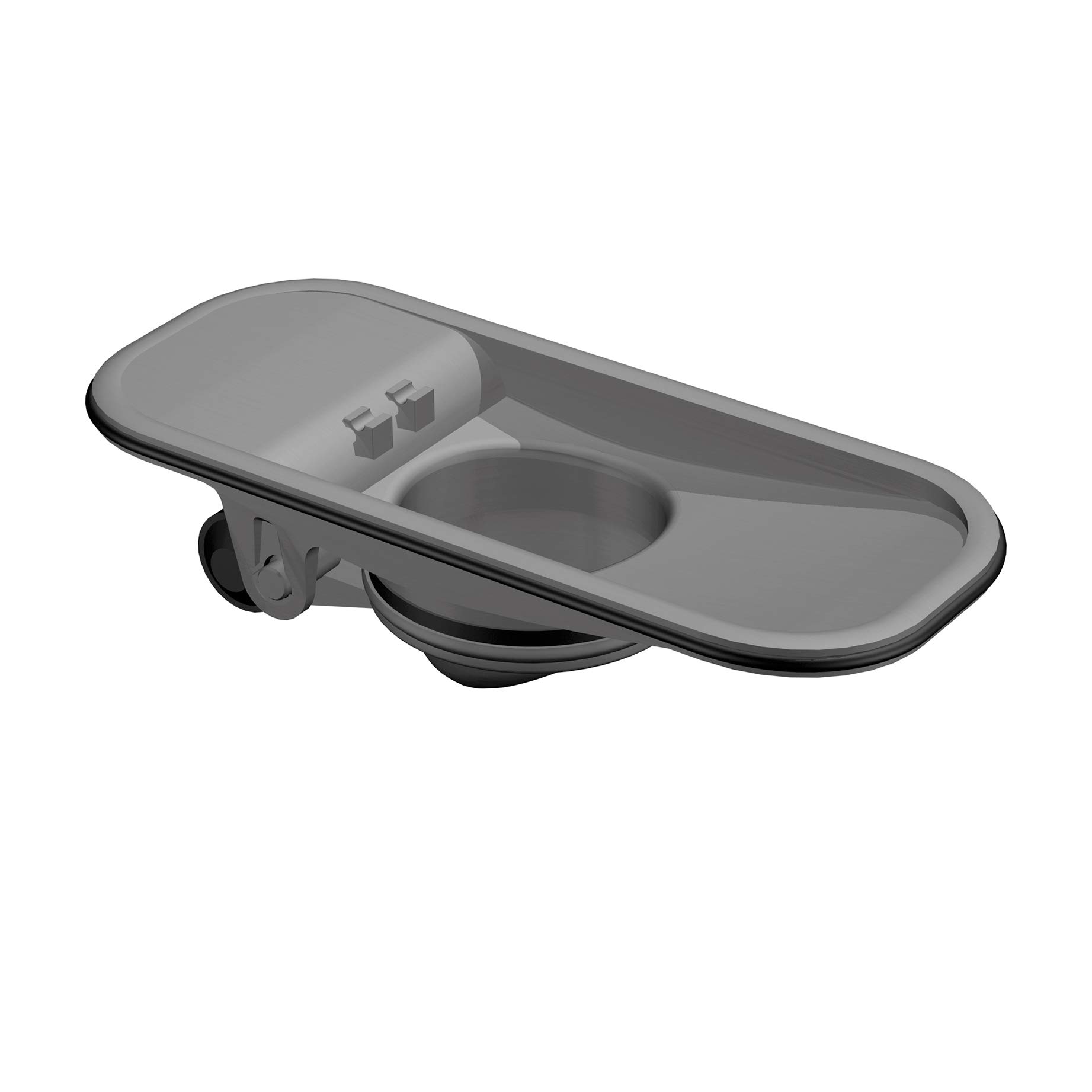 LUX ELEMENTS Waterless Odour Trap Shower Tub-Line BAZ Stop I Grey Multistop Odour, Foam & Vermin Barrier I Retrofit & Easy to Clean