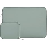 MOSISO Laptop Case 14 inch, 14 inch Laptop Sleeve Bag Compatible with HP Lenovo Dell ASUS Acer, HP Stream, Dell Latitude, Lenovo IdeaPad, Neoprene Computer Sleeve Bag with Small Case, Antique Green