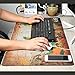 Mouse Pad Extended XXL Gaming Mouse Pad 900x400mm BIFY Large Waterproof Non-Slip Ruber Base World Map Desk Mat Office Work Mat Card Game Table Desk Cover Poker Mat (Yellow map)
