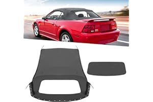 SuLokiy Convertible Soft Top Roof Replacement Compatible with for 1994-2004 Ford Mustang Soft Roof Auto Tops with Plastic Win