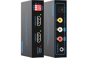 FQUANMAP 8K 60Hz HDMI Audio Extractor 4K 120Hz HDMI to Optical Coaxial AUX Converter Supports HDCP Digital DTS 5.1 EDID Management PCM 2.0 for Fire TV PS4 PS5 Xbox