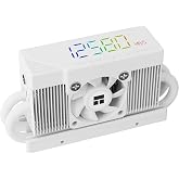Thermalright HR10 2280 PRO Digital White-High-Performance Solid-State Hard Disk Radiator Equipped with 4x5mm AGHP Heat Pipe, ARGB Digital Display, Small Fan Cooling, SSD Heatsink Cooling