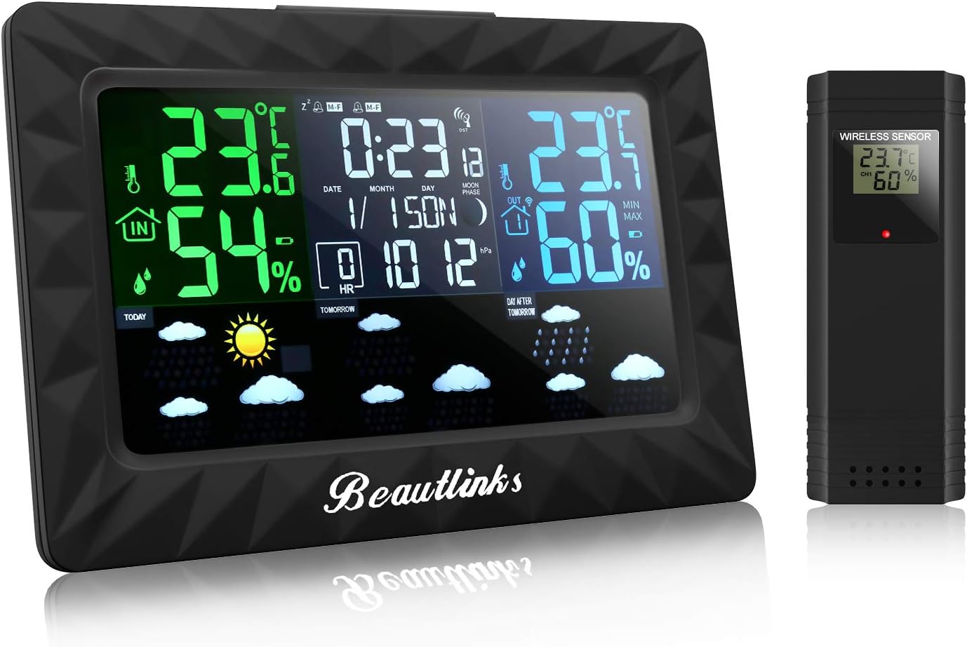 Beautlinks Weather Stations Wireless Indoor Outdoor Amazon.co.uk