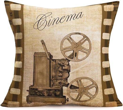 Amazon Com Asminifor Pillow Covers Vintage Movie Theater Frame