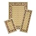 Achim Home Furnishings Capri 3-Piece Rug Set, Golden Lattice