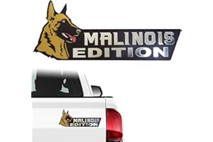 BWALION Dog Edition Car Badges, 3D Dog Car Badge Laser Cutting Car Emblem, Car Exterior Emblems Badge,Cute Dogs Badge Rated Car Decals Bumper Stickers Decoration(Belgian Malinois)