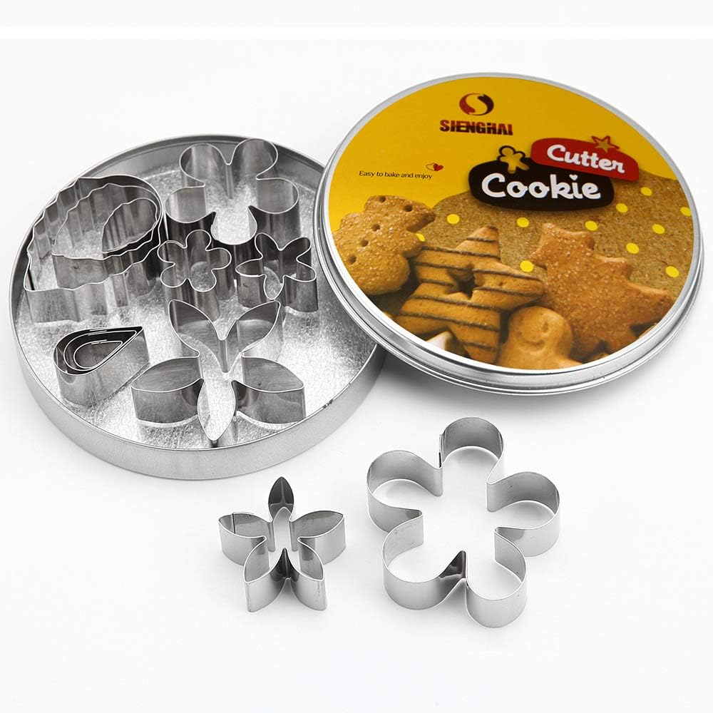 ShengHai Small Flower & Leaf Shaped Cutter Set, Cookie Fondant Cutters