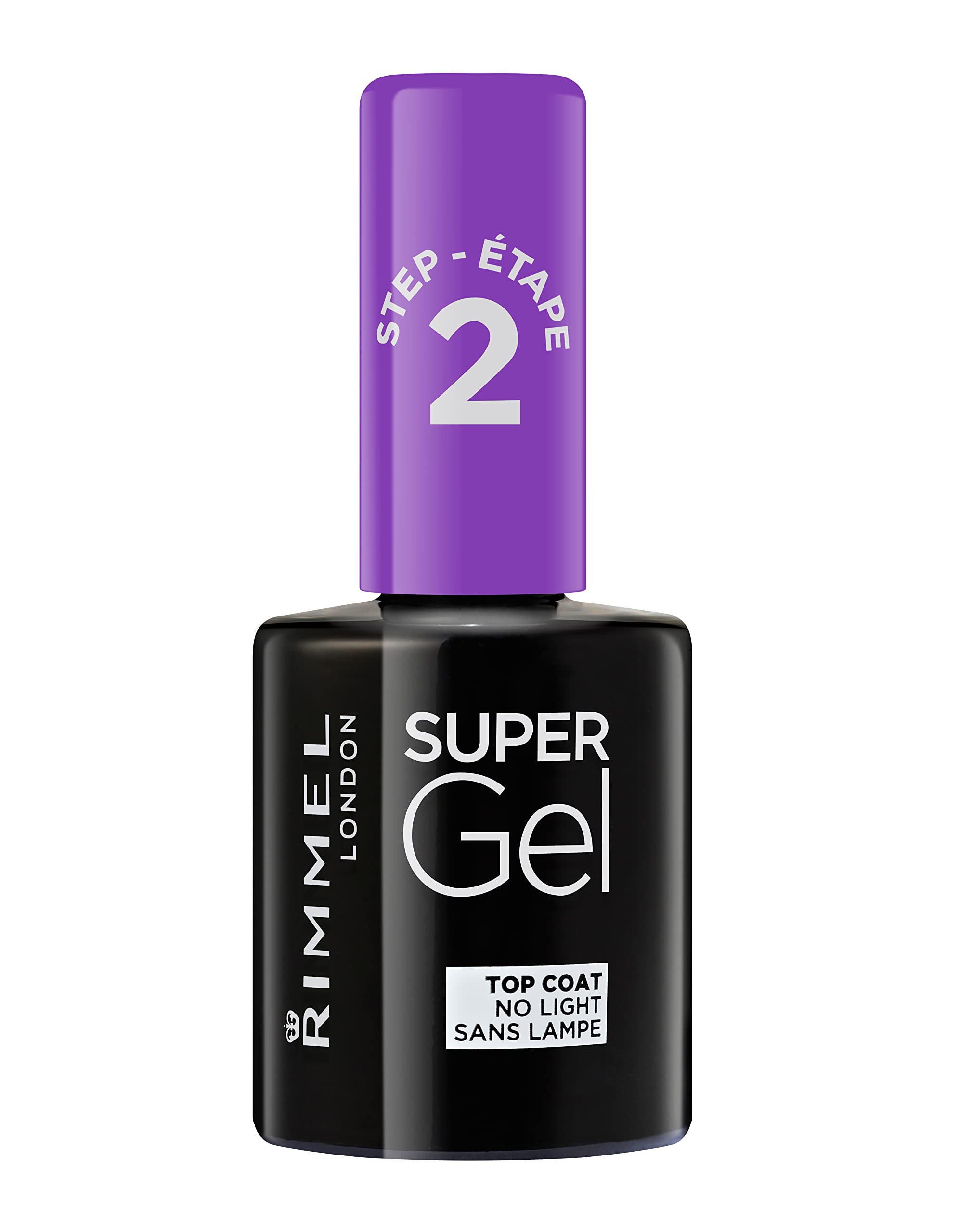 Rimmel London Super Gel Nail Polish At-Home Gel Manicure, Transparent Top Coat - 12ml