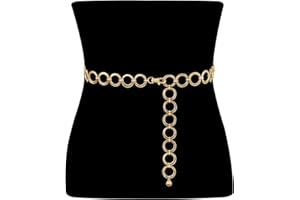 O Ring Metal Waist Chain Belt Women Girls Adjustable Body Link Belts Fashion for Jeans Dresses