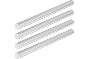 1/2 "(12mm) Diameter 4PCS Aluminum Round Rod 10"(254mm) Long, KWOKWEI Aluminum Lathe Bar Stock Solid Round Rods for DIY Crafts, Model Making