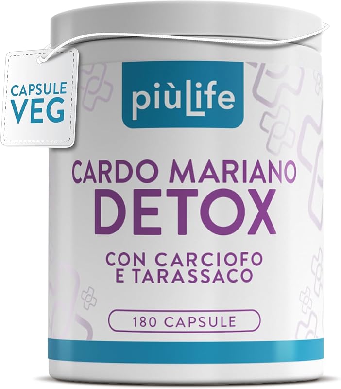 Cardo Mariano Tarassaco e Carciofo PiùLife 400 mg Silimarina - 180 Capsule
