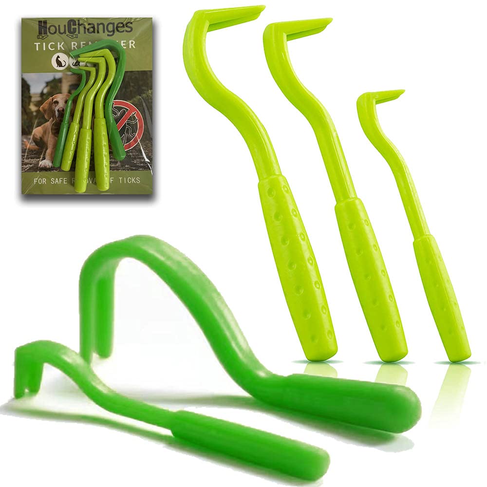 HouChanges 5Pcs Tick Remover Tool,Painlessly Tick for Dogs Cats and Humans Pets Green