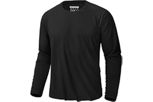 KEFITEVD Men's UV Sun Protection UPF 50+ Shirts Long Sleeve Rash Guard Workout Quick Dry Shirt for Hiking Fishing Swimming