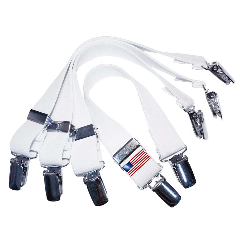 The Original New and Improved Sheet Suspenders ( grippers