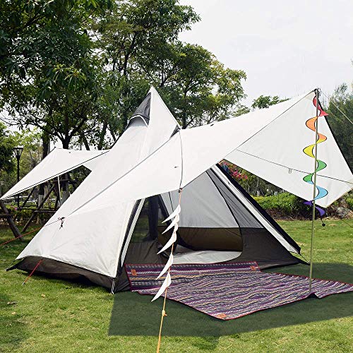 Vidalido Dome Camping Tent - Double Layers Waterproof Anti-UV Windproof Tents, 2-4 Person Family Outdoor Camping Tent (6.87.86.5ft) (White-1) - Thumbnail 2