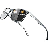 BIRCEN Polarized Mens Sunglasses for Driving: UV Protection Al-Mg Metal Sunglasses Lightweight Shades for Fishing Travel Golf