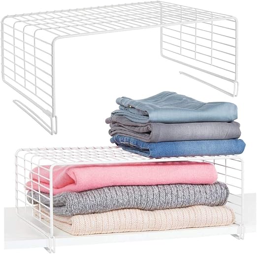 Amazon Com Mdesign Modern Versatile Metal Closet Cabinet