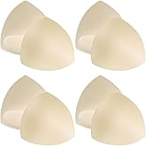 4 Pairs Bra Pads Inserts, Triangle Bra Insert Pads Sewn Edges Removable Breathable Bra Inserts Enhancers for A/B/C Cup