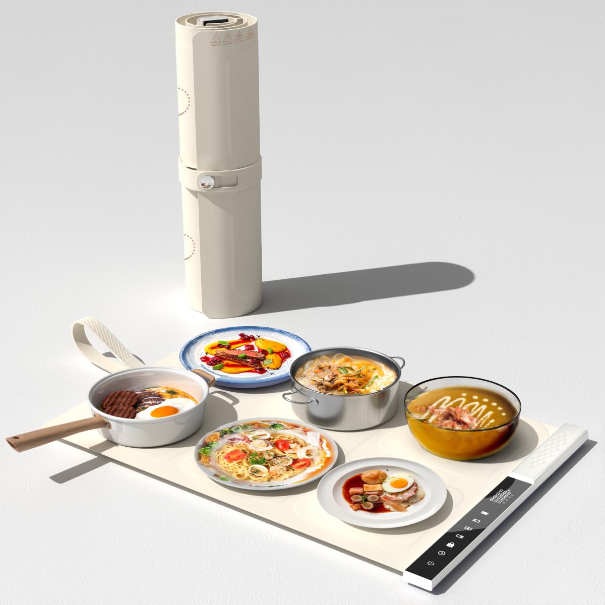 Photo 1 of ** SOLD AS IS NO RETURN/REFUNDS**SEE COMMENTS!
Food Warming Mat-Electric Warming Tray with 3 Zone Individual Adjustable Temperature Foldable Food Warmer for Parties Buffet -White