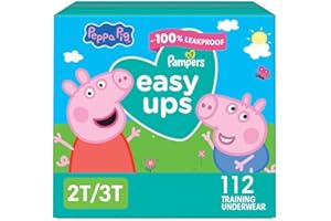 Pampers Easy Ups Training Underwear Peppa Pig Size 4 2T-3T, 1 Pack (Count of 112)