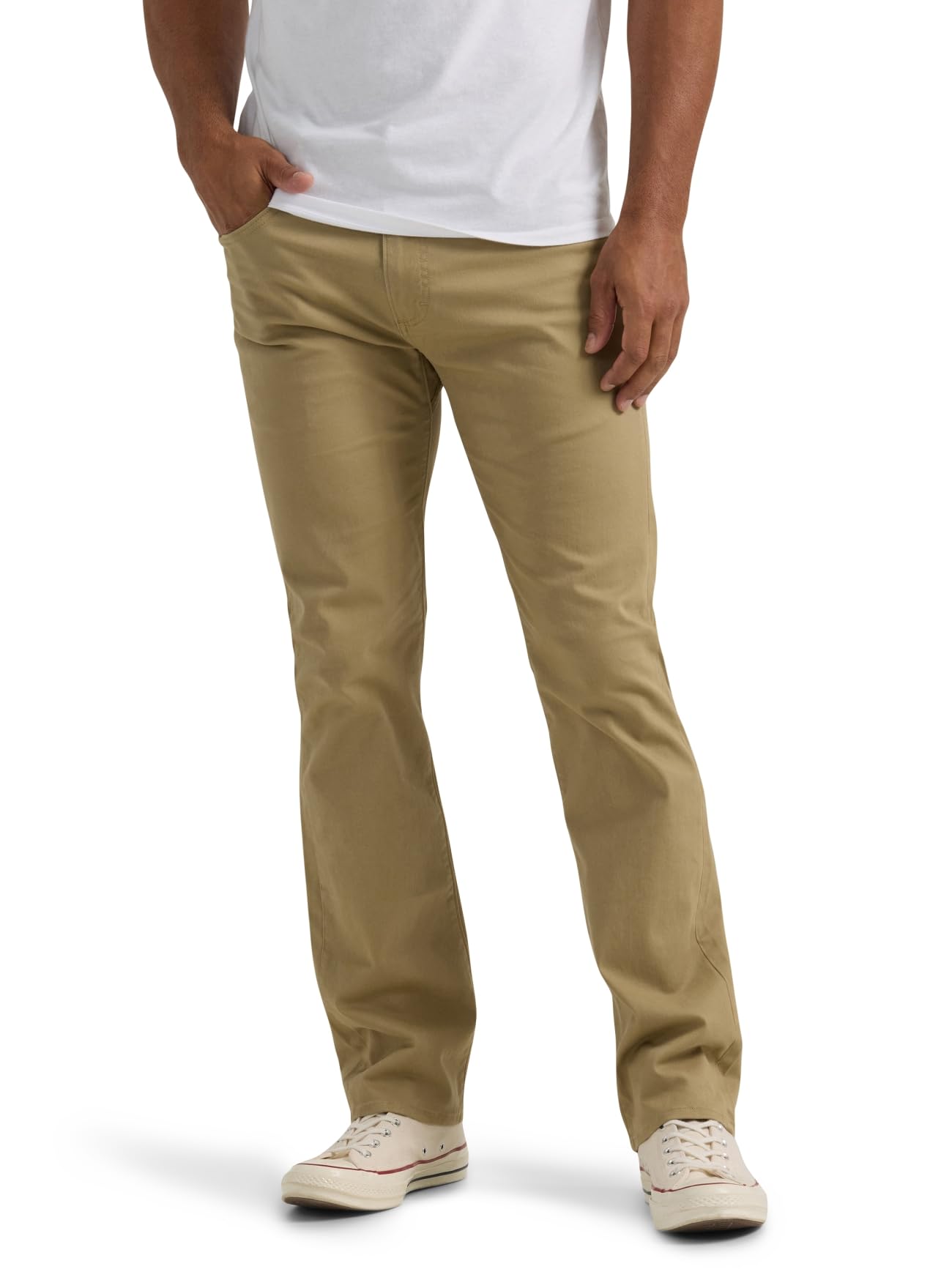 Lee Men's Extreme Motion Slim Straight Jean Kansas City Khaki (Twill) 33W x 34L Image
