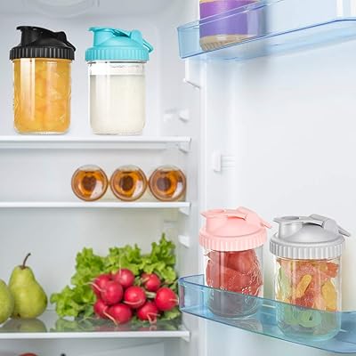 Buy Livebay Mason Jars Flip Top Lids Wide Mouth 4 Pack Reusable Leak Proof Drinking Canning Lids Bulk Screw Cap Plastic For Storage Pouring Online In Indonesia B08y8c8dm8
