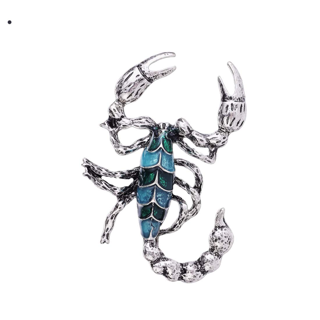 Men's brooch Vintage Elegant Unique Badge Coat Suit Wedding Gift Party Shirt Collar Accessories Brooch for Men (Scorpion)