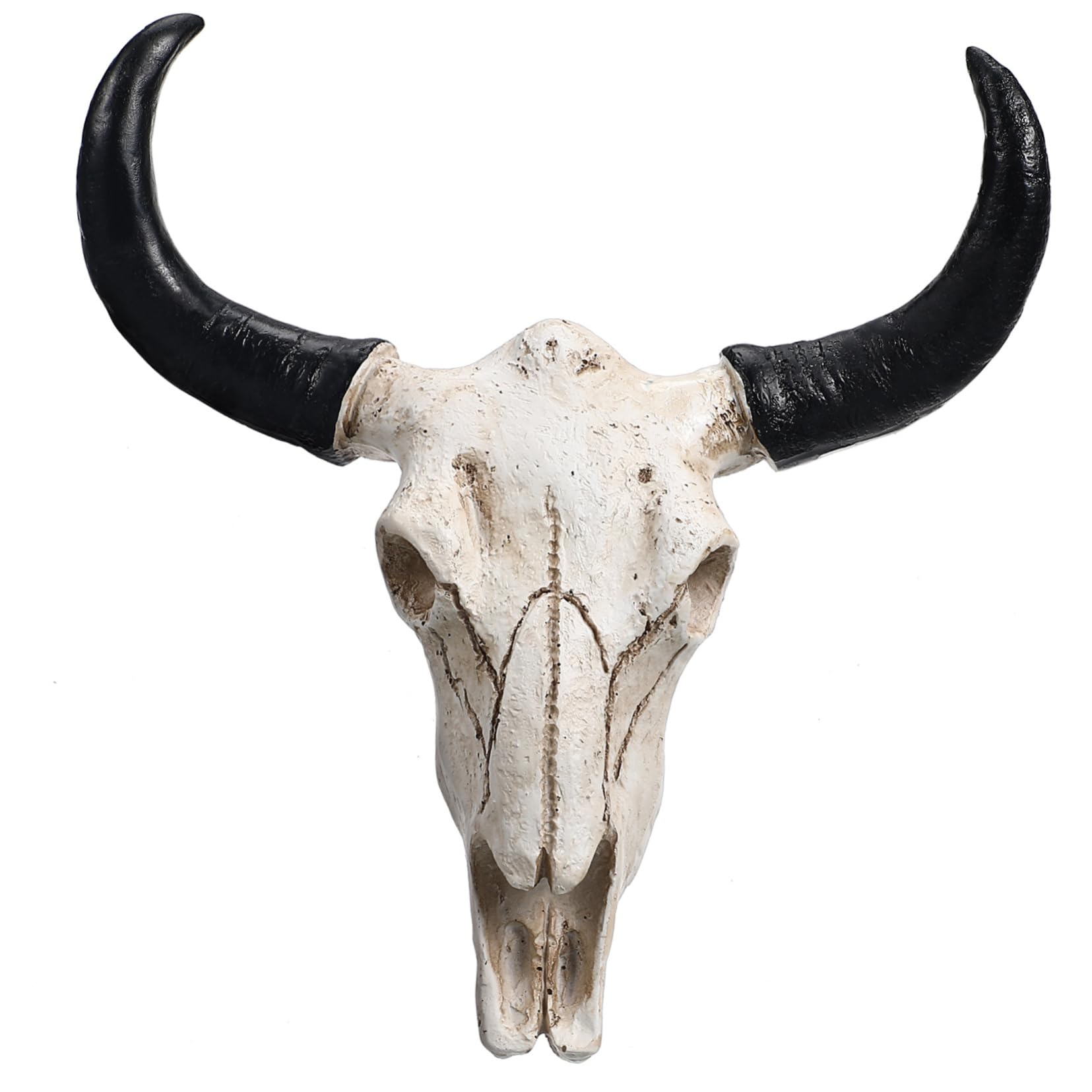 VORCOOL 1PC Long Horned Cow Skull Wall Hanging Skeleton Cow Long Horned Wall Hanging Halloween Decoration Props for Home Decorating