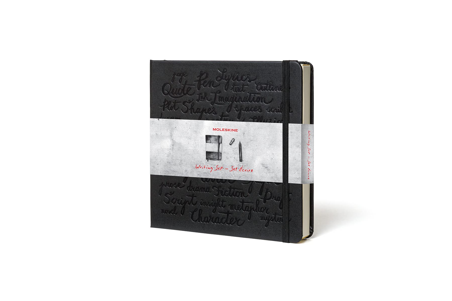 Moleskine - Writing Set with Classic Pocket Notebook and Classic Plus Roller Pen - Ruled Notebook with Hard Cover, Colour Black, Large Size 13 x 21 cm, 240 Pages