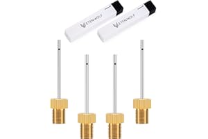ETENWOLF Brass Ball Pump Needles with Storage Case, No Break Heavy Duty Air Pump Needles for Balls, Stainless Steel Body