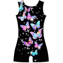 Gymnastics Leotards For Toddler Girls Long Sleeve Sparkle Stripes Tank Biketards One Piece B173gradientblue150 - View #11