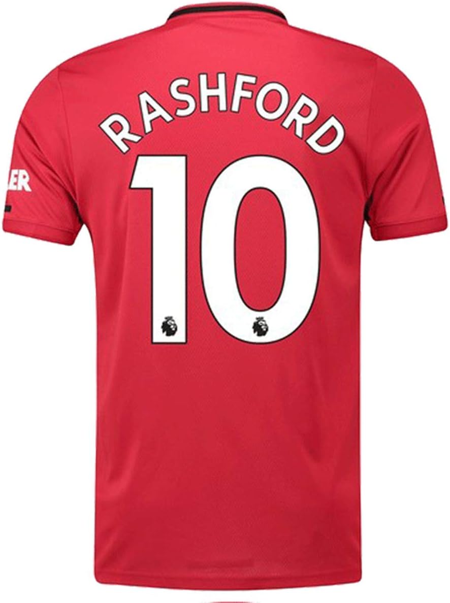 Rashford # 10 Man United 2019-2020 Home Mens Jersey Red
