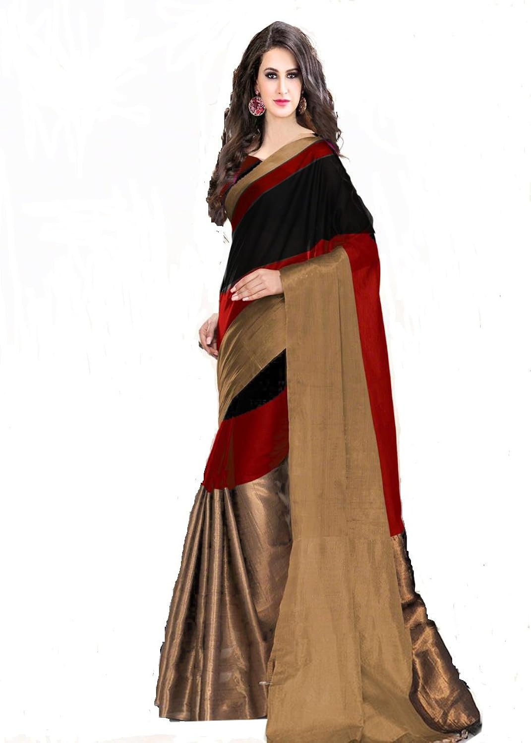 perfectblue cotton saree with blouse piece