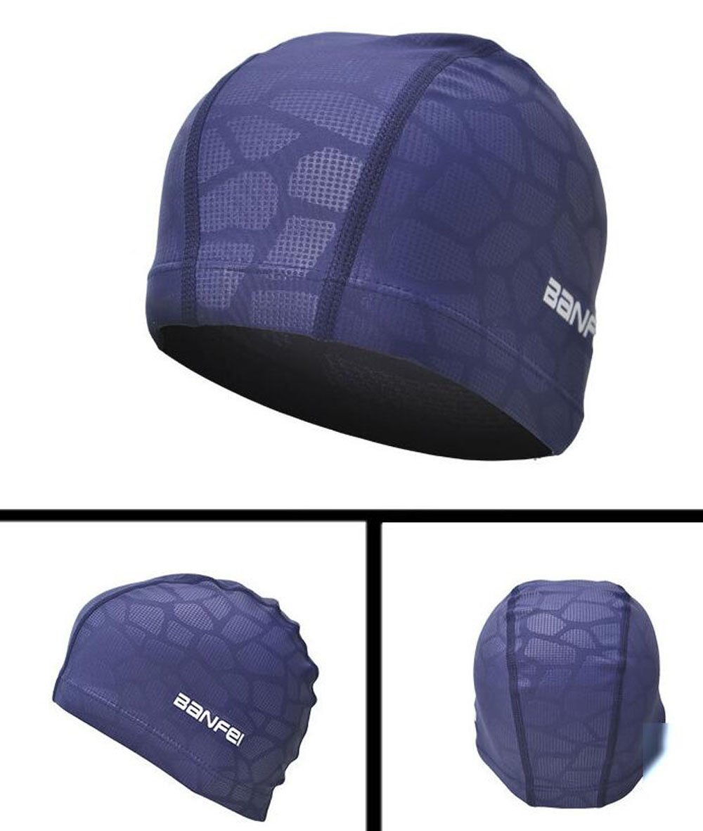 好評 Sheshyメンズ柔軟な防水防湿大人用サイズ水泳キャップコットンファイバー水泳帽子 One Size ブルー B072qd7jsb 完売 Www Pocitosazufrados Com Co