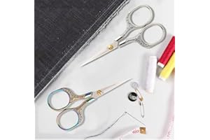 2 Piece Small Sewing Scissors Sharp Embroidery Crochet Scissors, Crochet accessories Yarn fabric scissors for Needlework Arts