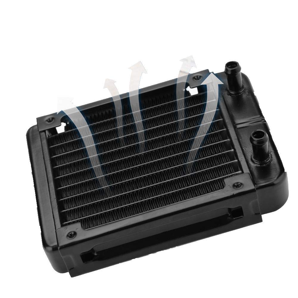 Eboxer 120mm Water Cooling Radiator, Latest U-shaped, 10 Tubes CPU Liquid Cooling System Heat Sink for Thermal Radiation, Heat Exchange Suitable for Pipes of 8-10 mm