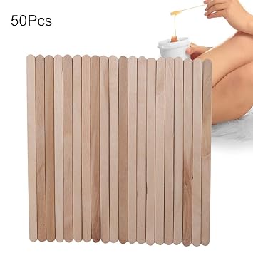 Amazon Com 50 Pieces Wax Applicator Sticks Wood Waxing Craft