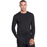 Cherokee Scrubs Men’s Long Sleeve Underscrub Knit Tee,Crew Neck, Stretch Durable Layering Shirt for Medical Uniforms - WW700