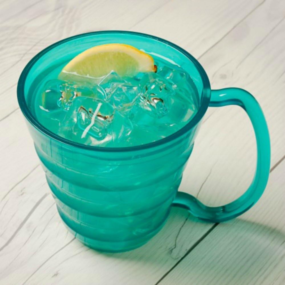 Maddak Translucent Blue Polycarbonate Ergo Plate and Mug Set, 9-3/4-Inch (745330010): Health & Personal Care