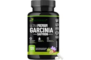 miNATURALS Saffron Supplements with Garcinia for Weight Loss Management and Mood Balance - 120 Capsules