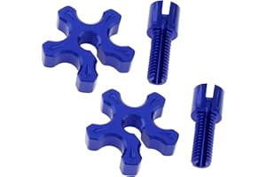 Windance 2 Pack M8 Clutch Cable Adjustment Screws, Motorcycle Brake Wire Adjuster, CNC Aluminum Slotted Screws Fit for AR125LC / EN500 / GPX250 ATC UTV Sport Bike (Blue)