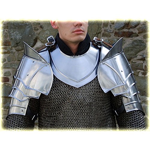 Steel Warrior Pauldron Medieval Shoulder Armor Set - Image 7
