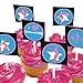 Gymnastics Cupcake Stand & Pick Kit, Gymnast Party Supplies, Decorations, Birthdays, Gymnastic Competition, Cake Decorations, 3 Tier Cardboard