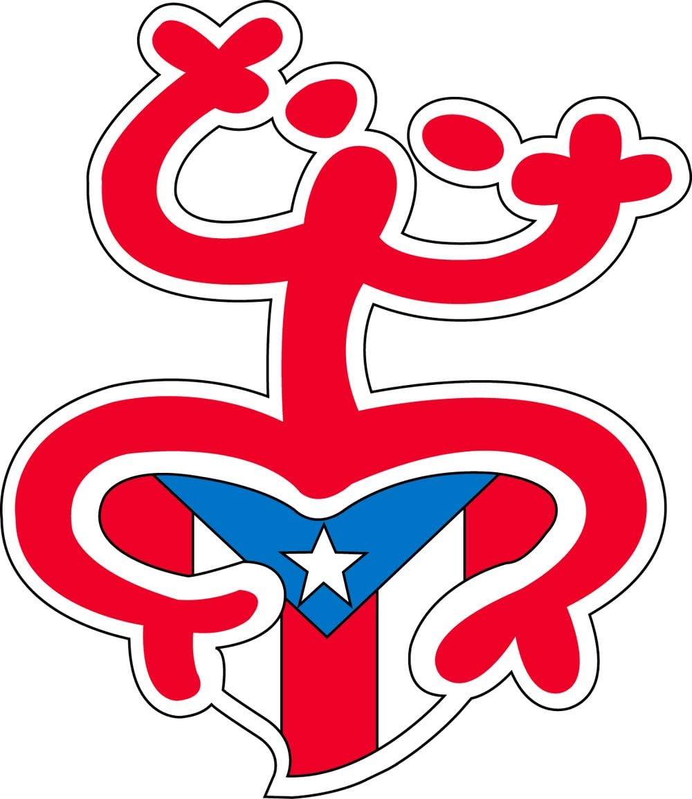 Amazon Com Puerto Rico Red Coqui Taino With Flag 4 X 4 5