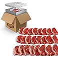Grumpy Butcher New York Strip Steaks, 32 Pack (10 oz each) - Prime Steakhouse Quality Beef NY Strip Steak Meat - For Delivery in Bulk Food Packaging